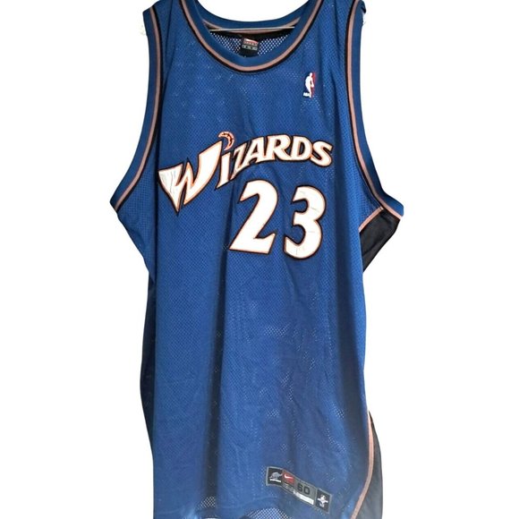 Vintage Jersey Michael Jordan #23 Nike Team NBA Basketball Wizards Blue Mens Siz - Picture 2 of 11